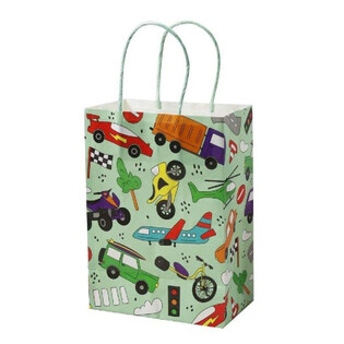 PRESENTPÅSE I PAPPER - FORDON - Mått 16x9x22 CM (12 st.)