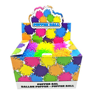STOR PUFFERBOLL - 15CM - I DISPLAY (12 st)