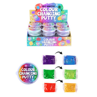 Värmekänslig Färgskiftande Putty i Display (24 st)