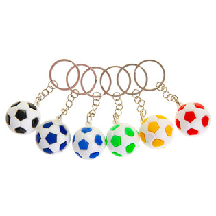 Fotbollsnyckelringar - Färgmix (48-pack)
