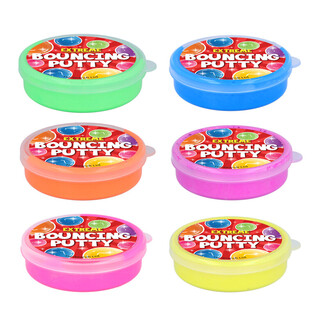 Studsande Lera Bouncing Putty, 10g - Mixade Färger (6-pack)