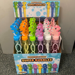 S&aring;pbubblor Stav Enh&ouml;rning & Dinosaurie - 120ml - 24 st