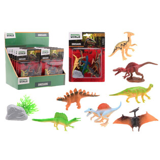 ANIMAL WORLD - Dinosaurie Lekset 8 Delar - I Display (12 st.)