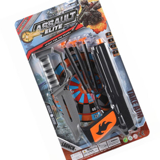 ASSAULT ELITE - Leksakspistol med Sugkoppspilar och Kniv (6 st)