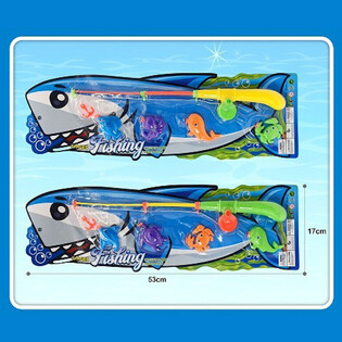 MAGNETISKT FISKESPEL PÅ KARTA - Mått 16x53x3,5 cm (12 st)