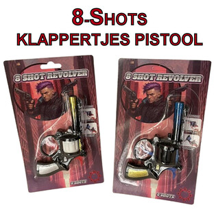 KNALLPULVERPISTOL 8-SKOTT PÅ KORT (24 st)