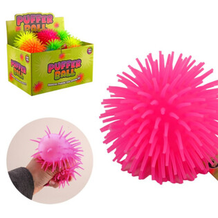 PUFFERBOLL - 9CM - MIXADE FÄRGER - I DISPLAY (24 st.)