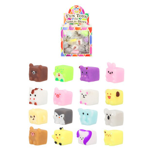 FISKDAMM SQUISHY - CUBE ANIMALS - I DISPLAY (96 st)