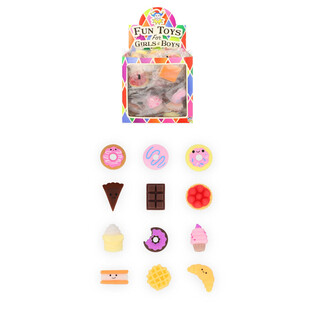 Squishy Efterrätter i Display (84 st) - Perfekt för Fiskdamm