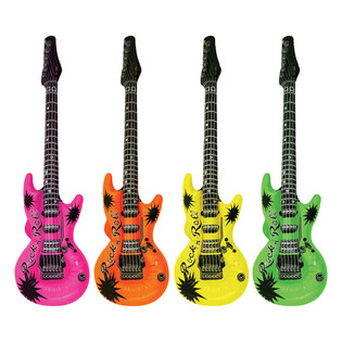 Uppblåsbar Gitarr Neon Mix - 95cm (12-pack)