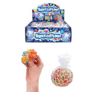SQUEEZY BEADZ KLÄMBOLLAR MED NÄT I DISPLAY (36 st)
