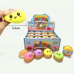 RAGE - Squishy Bun Dumplings LITEN (Mått 5.5 x 5.5 x 3 Cm) - Viral 2026 Fidget Toy (24-pack)