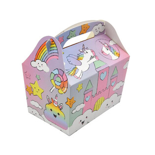 MENYBOX ENHÖRNING / UNICORN - Mått 18.5x12x19 CM - FOODBOX - KIDSBOX (24 st)