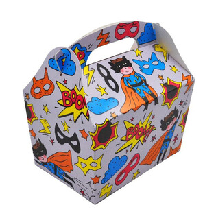 MENYBOX MODELL: SUPERHJÄLTE - Mått 18.5x12x19 CM - FOODBOX - KIDSBOX (24 st.)
