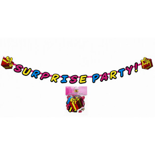 SURPRISE PARTY BOKSTAVSGIRLAND - LÄNGD: 180 CM (6 st)