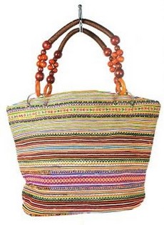 B-Fair Beads Väska Brun med Pärlhandtag (1 st) | Art. 97744