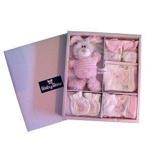 BABY BOW 5-delat babypresentkit f&ouml;r flicka