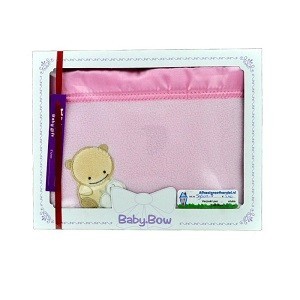 BABY BOW FLEECEFILT - ROSA