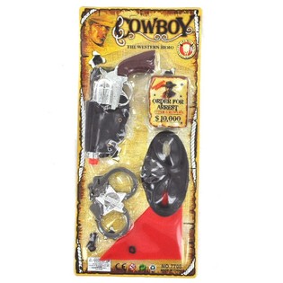 Cowboy-set p&aring; kort - Modell 6 (3 delar)