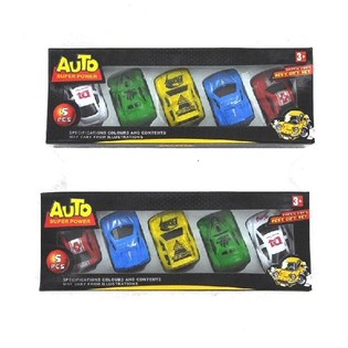 5 Mini Pull Back-bilar i Box (3 st.)
