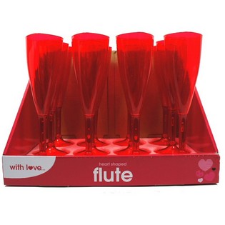Hj&auml;rtformade Champagneglas (12-pack)