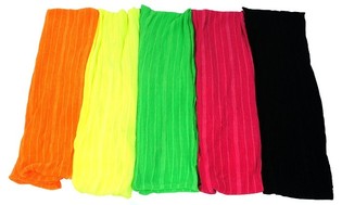Neonfärgade Loop-halsdukar med vertikala smala ränder (10-pack)