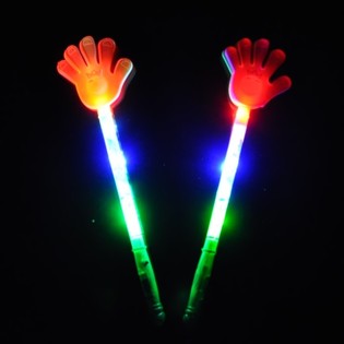 Lysande LED-stav med Klapphand (12 st)